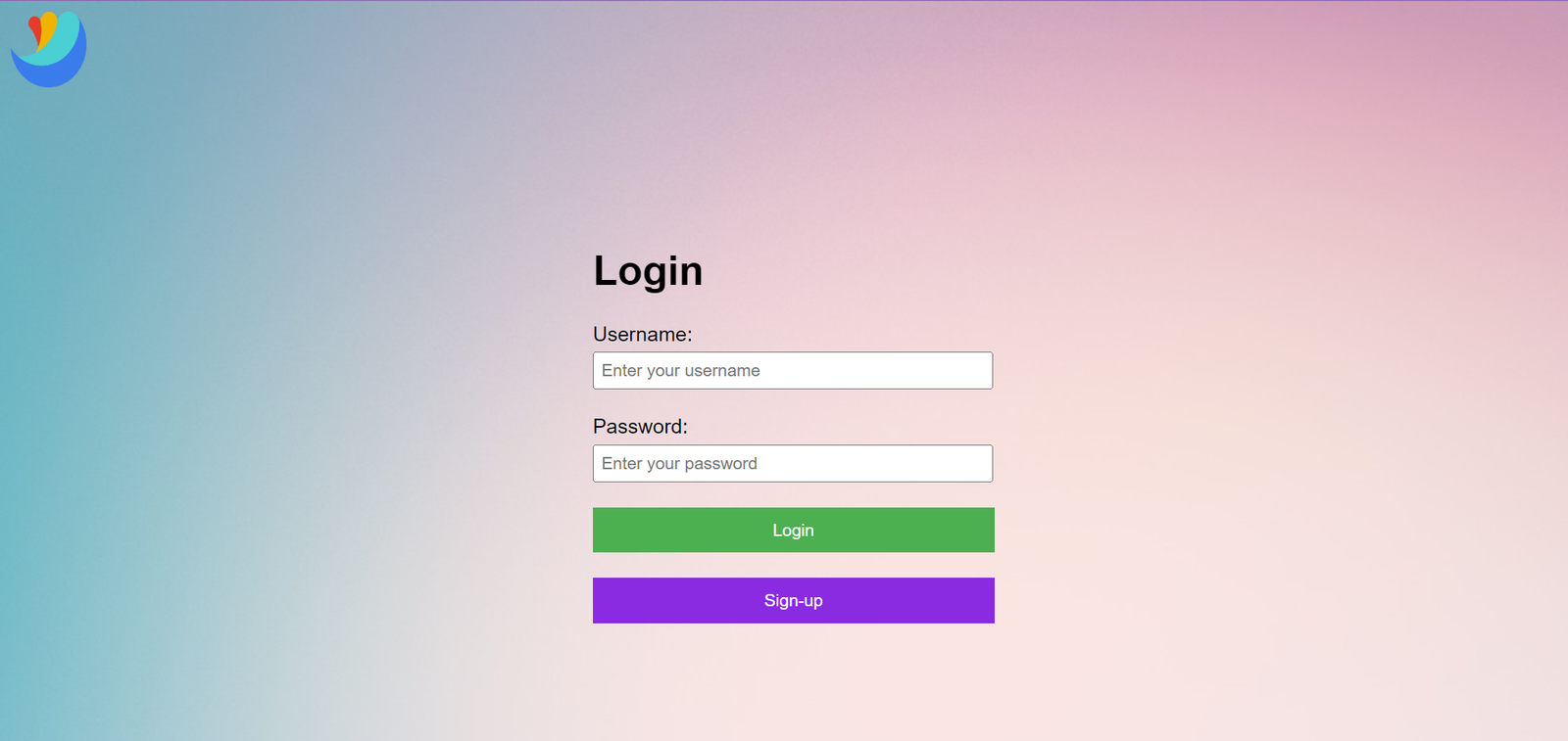 Mystic Marketplace login screen