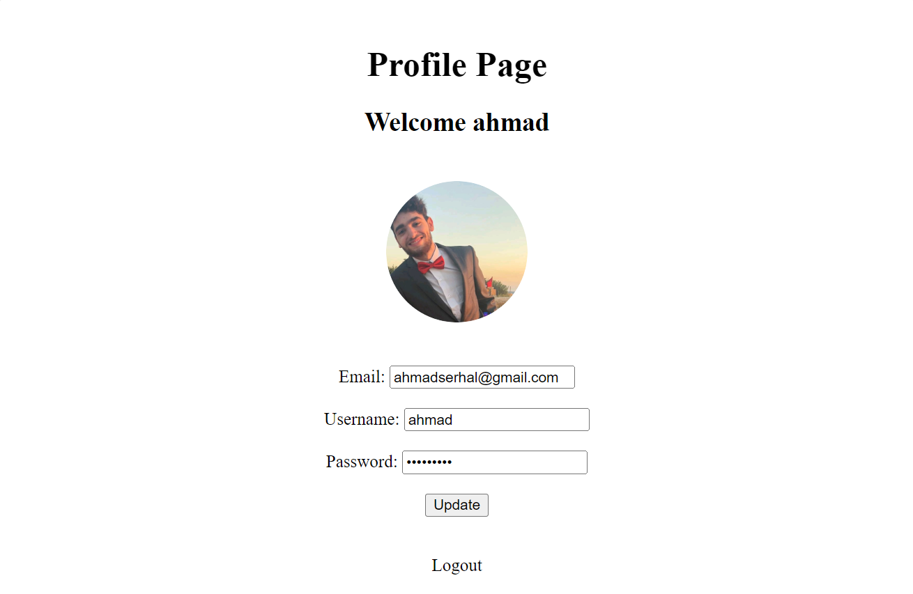 Mystic Marketplace customer profile page