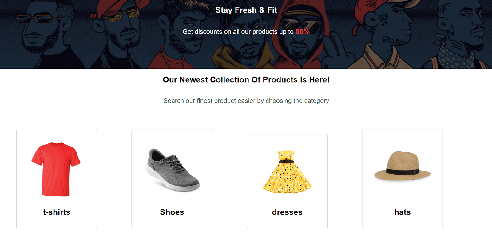 Mystic Marketplace category browsing page